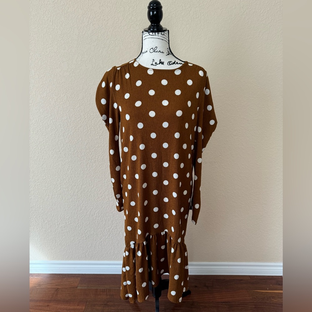 Zara Trafaluc Polka Dot Dress, Size Small